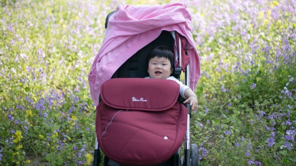 Why is it important to put the baby in a stroller